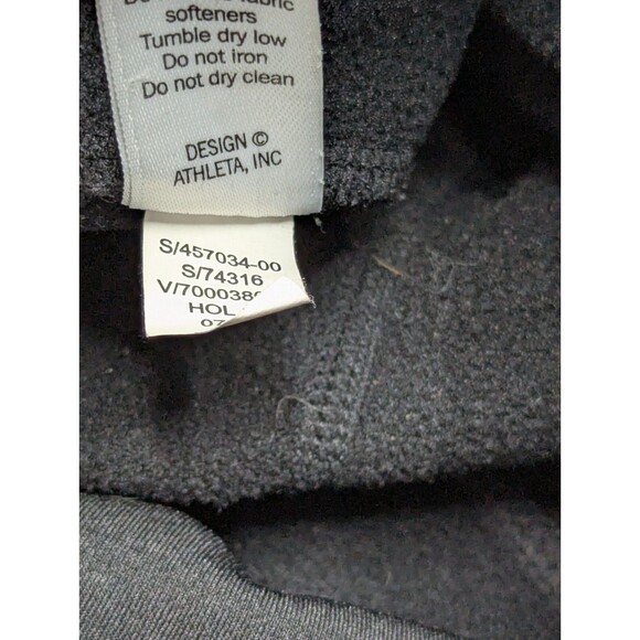 Athleta Womens Small Black Street To Summit Fleece Lined Gray Stripe Pant 456995 - Picture 5 of 6